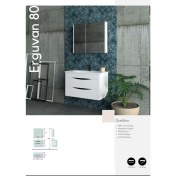 Resim Evros Erguvan 80 cm Banyo Dolabı 
