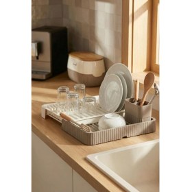 Resim LTG Nova Vizon Sürgülü Lavabo Üstü Bulaşıklık Tabaklık Bardaklık 32X36 cm 