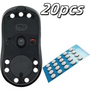 Resim 20 adet Pro Glide Fare Ayakları, Yapışkanlı Kaymaz Kauçuk Taban, Pürüzsüz Kayma için 360° Döndürme, Dayanıklı ve Yıkanabilir, Oyuncular ve Profesyoneller için Hassasiyet ve Konforu Geliştirir, Kaymaz Fare Pedı | Parmak Tekerlek Tasarımı | Kolay Uygulama 