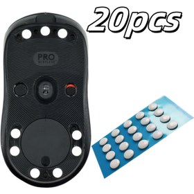 Resim 20 adet Pro Glide Fare Ayakları, Yapışkanlı Kaymaz Kauçuk Taban, Pürüzsüz Kayma için 360° Döndürme, Dayanıklı ve Yıkanabilir, Oyuncular ve Profesyoneller için Hassasiyet ve Konforu Geliştirir, Kaymaz Fare Pedı | Parmak Tekerlek Tasarımı | Kolay Uygulama 
