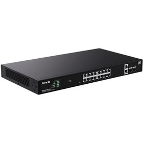 Resim Tenda Teg2220p-16-250w 16 Port 10-100-1000 Poe +2 Sfp Switch Cloud Yönetilebilir Çelik Kasa Switch 