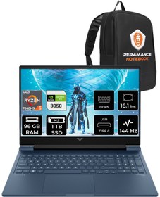 Resim HP VİCTUS 16 R5 7640HS 96GB 1TB SSD RTX3050/4GB 144HZ 16.1'' FHD 