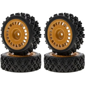 Resim Yifomall 72x45x26mm 4 Adet Sarı Kauçuk Lastik, Tamiya Xv-01 Xv01 Ta06 Tt-01 Tt-02 Ptg-2 1/10 Rc Araçlar İçin Yer Değiştirme Parçası 