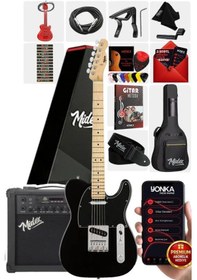 Resim Midex TLX - 50BK - 25AMP Tele Kasa Maple Klavye 2 Single - Coil 25W Amfili Elektro Gitar 