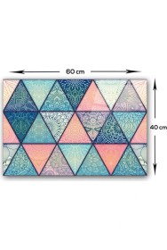 Resim Decorita Renkli Mandala Desenli | Cam Ocak Arkası Koruyucu | 