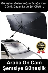 Resim Svein Özel Üretim Dayanıklı Titanyum Gümüş Kaplama UV Geçirmez Tüm Araçlar Araba Ön Cam Şemsiye Güneşlik 
