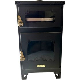 Resim Şömine Fırınlı 2 Camlı Pelet Sobası-426 