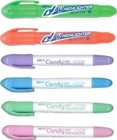 Resim Amos Candy Jel Fosforlu Kalem 6'lı Set 