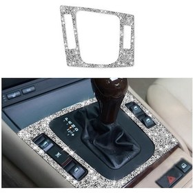 Resim Bmw Serisi 3 E46 1998-2005 Araba Merkezi Kontrol Paneli Elmas Dekorasyon Etiketi, Sola Sürücü 1 Adet 