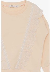 Resim Breeze Kız Çocuk Sweatshirt Güpürlü 1.5-5 Yaş, Krem 