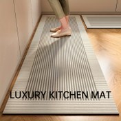 Resim Lüks Mutfak Matı, Polyester Karışımı, Hızlı Kuruyan, Kaymaz, Emici, Elde Yıkanabilir, Banyo, Lavabo, Çamaşır, Koridor için İdeal 