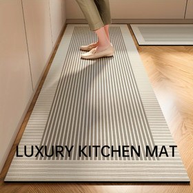 Resim Lüks Mutfak Matı, Polyester Karışımı, Hızlı Kuruyan, Kaymaz, Emici, Elde Yıkanabilir, Banyo, Lavabo, Çamaşır, Koridor için İdeal 
