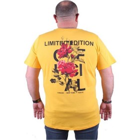 Resim Starbattal Büyük Beden Sıfır Yaka Tişört Limited Edition 23111 Sarı - Unisex Sarı 