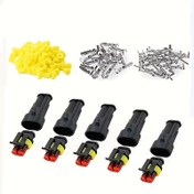 Resim 2 Pin Yolu 10 adet Elektrik Bağlantı Parçası, 18AWG Erkek Dişi Fiş Soketi Hızlı Ayrılabilir Fiş Araba Kamyon Motosiklet Tekne için 