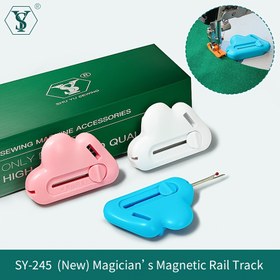 Resim 2. Nesil SHUYUSEWING Manyetik Dikiş Kılavuzu - Güçlü Manyetikli Kıvrılma Önleyici Pozisyonlama Aracı, Düz & Kavisli Dikişler için Ayarlanabilir Ölçek, İplik Çözücü Dahil, Çeşitli Dikiş Makineleriyle Uyumlu, Pembe, Beyaz, Mavi Renklerde Mevcut, Manyetik Dikiş Kılavuzu 