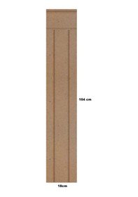 Resim Iskandınav Model 18 X 104 Cm Dekoratif Duvar Paneli Boyanabilir Ahşap 6 Mm Ham Mdf Duvar Paneli 
