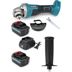 Resim Bulldozer Profesyonel 48 V Büyük Boy Şarjlı Testere ve Taşlama Makinesi Çift Akülü Çantalı 