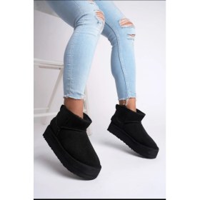 Resim Eylüls Shoes Kadın Fuggy Kürklü Kalın Taban Bot 