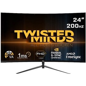 Resim Twisted Minds TM24RFA-2 24" 1 MS 200 Hz Full HD Curved VA LED Monitör 