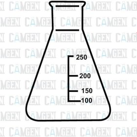 Resim Erlen Dar Boyunlu Dereceli Cam Borosilikat 50Ml 