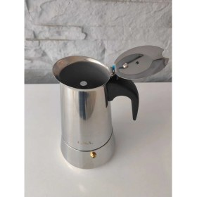 Resim PremiumPort Parlak Çelik Moka Pot 6 Bardak, Şık ve Dayanıklı Kahve Demleme Aracı 