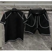 Resim Unisex Karoyaka Dikişli Şortlu Takım - Siyah 