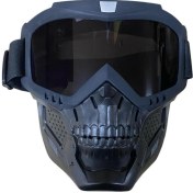 Resim Jet Kask Maskesi Şeffaf Kuru Kafa 