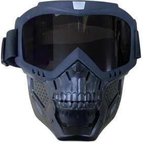 Resim Jet Kask Maskesi Şeffaf Kuru Kafa 