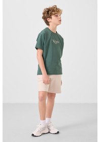 Resim Tommylife Bej Pamuklu Yumuşak Dokulu Standart Fit Basic Erkek Çocuk Şort - 11293 Bej 