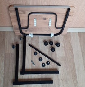 Resim Tekerlekli Notebook Laptop Çalışma Sehpası Eğim Ve Yükseklik Ayar 