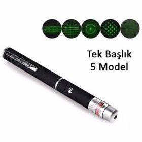 Resim Genel Markalar Kalem Tipi Yeşil Lazer Pointer 5 Başlıklı Green Laser 
