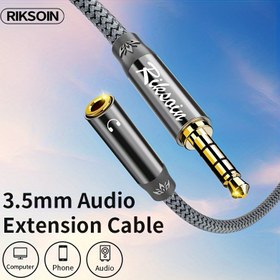 Resim Kulaklık Uzatma Kablosu, 3.5mm Uzatma Ses Erkekten Dişiye Aux Adaptörü Hi-Fi Ses Stereo Uzatıcı Altın Kaplama Naylon Örgülü Kablo Kulaklık, IPhone, IPad, Akıllı Telefonlar, Tabletler ve Daha Fazlası ile Uyumlu 