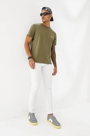 Resim Göğüs Andmen Sırtı M+RC Noir Baskılı Bisiklet Yaka Regular Fit Tişört Haki 