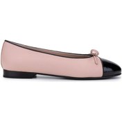 Resim Tamer Tanca Kadın Hakiki Deri Siyah Rugan/pudra Babet Ayakkabı 820 630 Bn Ayk Y25 Syh Rgn/pudra Siyah Rugan 