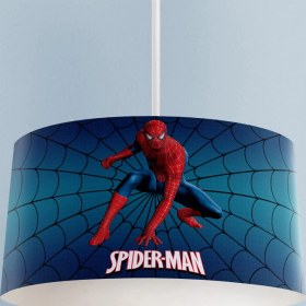 Resim Mekta Home Bebek ve Çocuk Odası Spider Man Desenli Lacivert Avize 