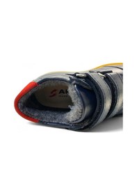 Resim 1912-1 Erkek Çocuk Deri İçi Tüylü Korseli Bot Lacivert/kırmızı Lacivert - Kırmızı 