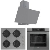 Resim Ferre Flowart Lumora Plus Gri 3'lü Ankastre Set ( QBL63CPR-CS208-D079 ) 