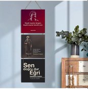 Resim Ahşap Katlanabilir 3lü Tablo - Tbl0057 