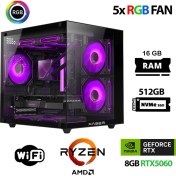 Resim Xaser Eco X150 Ryzen 5 5500 16GB Ram 512GB M.2 Nvme SSD 8gb RTX5060 Oyuncu Masaüstü Bilgisayarı 