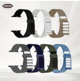 Resim Gaojunshop01 7li Spor Nylon Döngü Kayışı 38-49mm İwatch Serileri İçin Ayarlanabilir Karma Renk 
