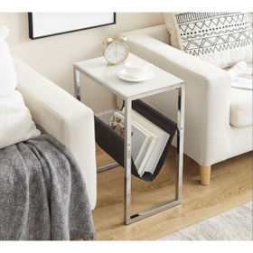 Resim LARADESİGN Krom Gazetelik Dergilik Yan Sehpa Koltuk Sehpası 