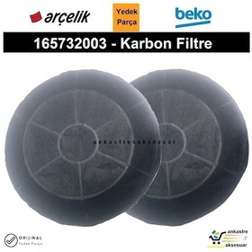 Resim Arçelik Uyumlu Ade 604 G 7704330108 Davlumbaz Karbon Filtre 165732003 