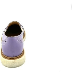 Resim Lila Strada Hakiki Deri Kadın Loafer Ayakkabı Lila 