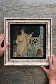 Resim Oscar Stone Decor Çerçeveli Tablo Taş Duvar Dekoru 30 X 30 Cm Osman Hamdi Çalgıcı Kızlar Cdd3030-1275 