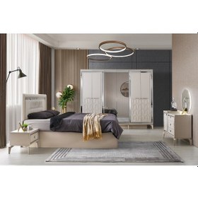 Resim Dresden %100 Mdf Kumbeji Yatak Odası Traversli 