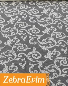 Resim Çift Mekanizmalı Ekru Örme Tül Stor Zebra Perde Etek Dilim (162605486) Ekru 10 x 200 Boncuklu Standart 