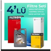 Resim Filtron Nissan Qashqai 1.6 Benzin Filtre Bakım Seti Castrol Motor Yağlı (2007-2013) 4 Lü 