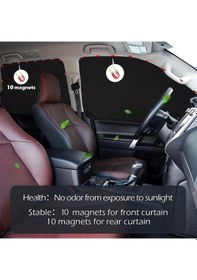 Resim Besthome1 4 Adet Araç Yan Cam Güneşlik Seti Manyetik Tam Güneş Korumalı Opak Perde 