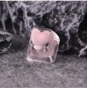 Resim Linchensevimli Aşk Kalp Reçine Anahtar Kapakları Kiraz Mx Mekanik Klavye Tuş Takımı Pembe 