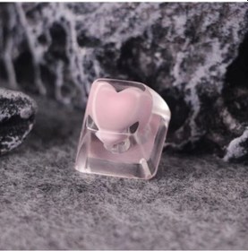 Resim Linchensevimli Aşk Kalp Reçine Anahtar Kapakları Kiraz Mx Mekanik Klavye Tuş Takımı Pembe 